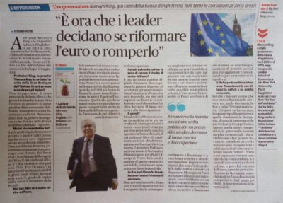 Le verità (sull’euro) della classe dominante