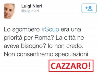 Lo sgombero di SCuP e ‘na giunta de cazzari