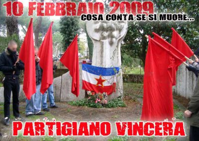 10 febbraio, ONORE AI PARTIGIANI JUGOSLAVI