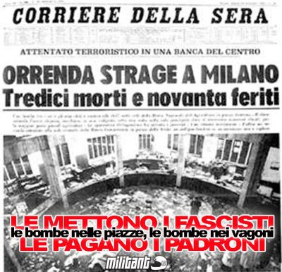 Piazza della Loggia, Piazza Fontana, mano fascista, regia democrostiana